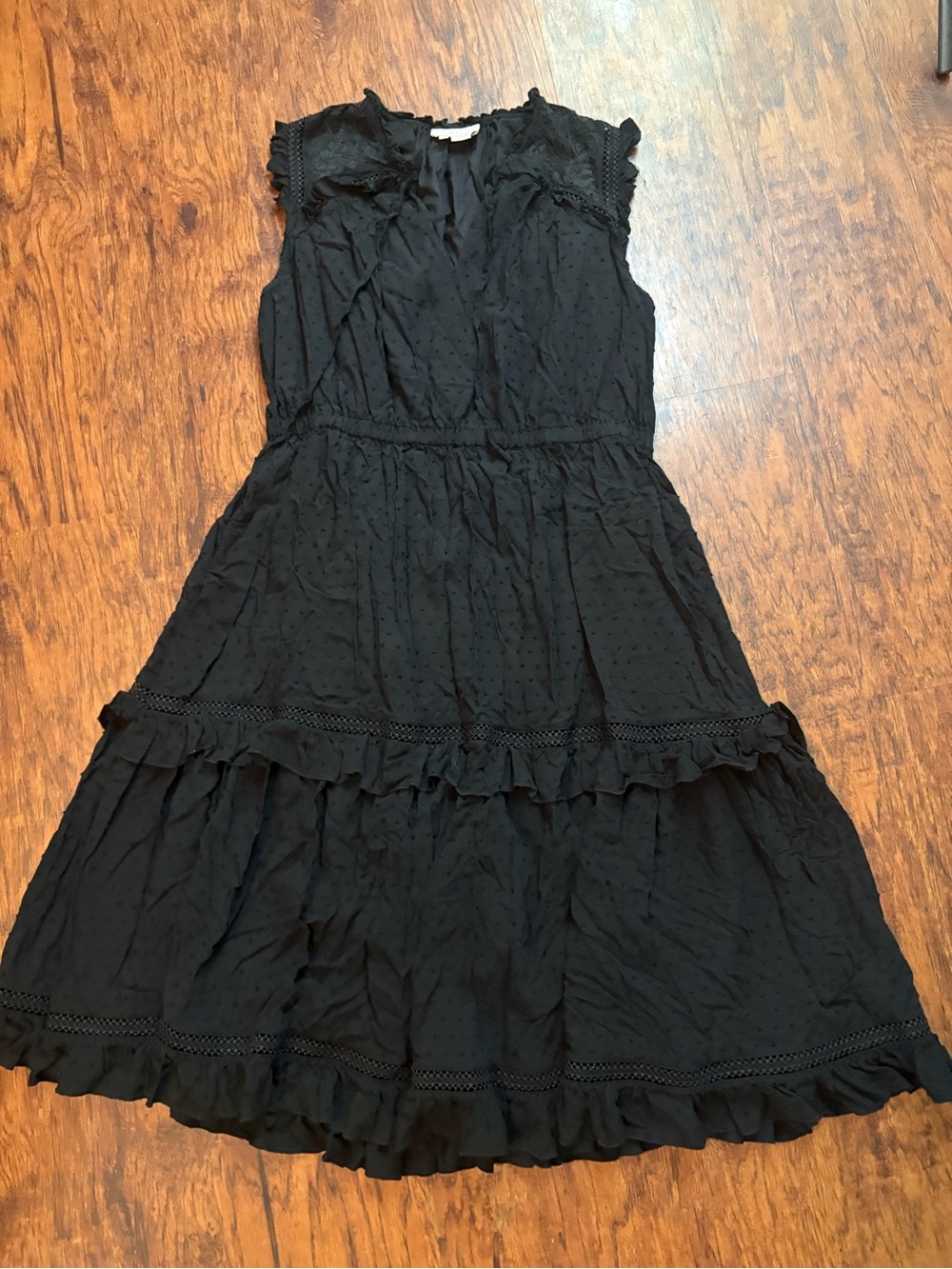 kate spade Black Ruffled Maxi Dress